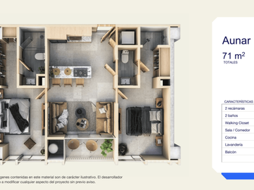Departamento en venta Torre Aunna Modelo Aunar