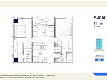 Departamento en venta Torre Aunna Modelo Aunar