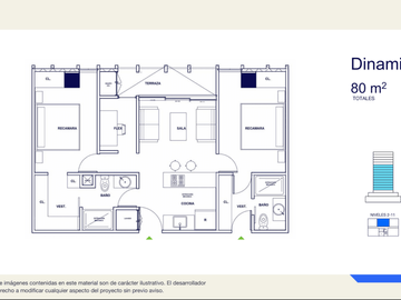 Departamento en venta Torre Aunna Modelo Dinamia
