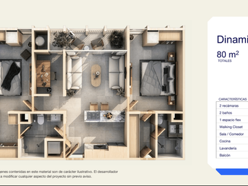 Departamento en venta Torre Aunna Modelo Dinamia