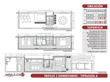 Triplex en venta, 2 dorm. 2 baños. B°. Villa Dominguez