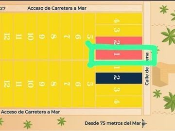TERRENO EN VENTA EN LA PLAYA  EN MERIDA SAN BRUNO SEGUNDA FILA KM 32.5