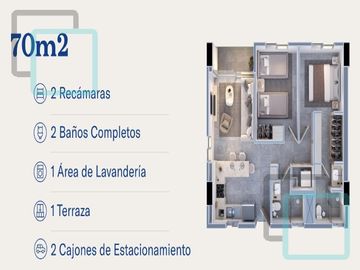 DEPARTAMENTO EN VENTA PEDREGAL DE LA HUASTECA ZONA SANTA CATARINA