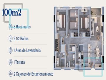 DEPARTAMENTO EN VENTA PEDREGAL DE LA HUASTECA ZONA SANTA CATARINA