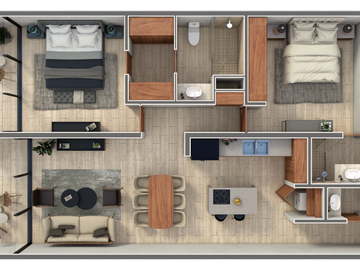 Departamento en venta Mérida Yucatán, Camporal Condos Temozón Norte