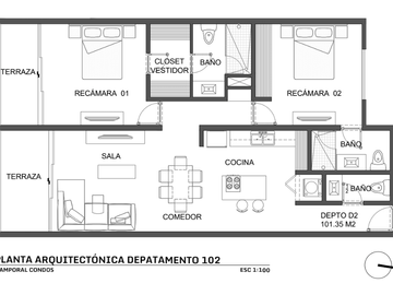 Departamento en venta Mérida Yucatán, Camporal Condos Temozón Norte