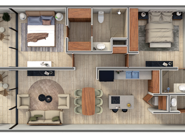 Departamento en venta Mérida Yucatán, Camporal Condos Temozón Norte