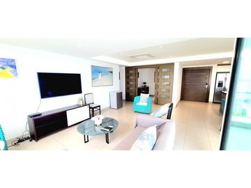 En venta departamento amoblado con vista al mar edf. Poseidón en Manta
