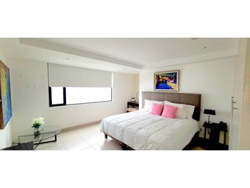 En venta departamento amoblado con vista al mar edf. Poseidón en Manta