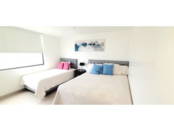 En venta departamento amoblado con vista al mar edf. Poseidón en Manta