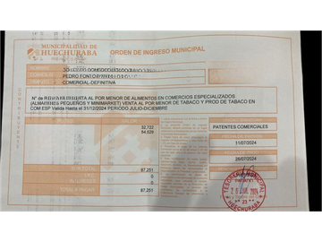 Venta Derecho de Llave, Minimarket y Alcohol