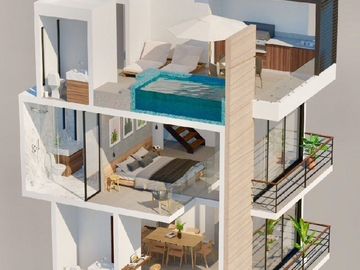 Exclusivos Condos • Playa del Carmen • Loft 115m2 Roof Garden 36m2 Elevador.