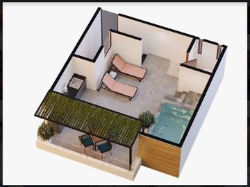 Exclusivos Condos • Playa del Carmen • Loft 115m2 Roof Garden 36m2 Elevador.
