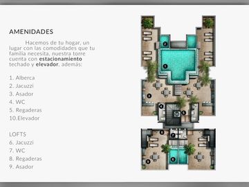 Exclusivos Condos • Playa del Carmen • Loft 115m2 Roof Garden 36m2 Elevador.