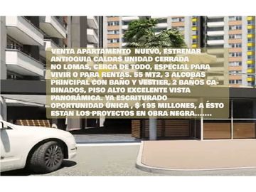 Venta apartamento nuevo vista piso 12 Antioquia Caldas ganga rentando