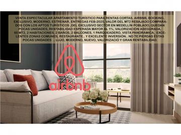 Venta apartamento Medellín poblado tesoro rentas cortas AIRBNB oportunidad valorización exclusivo  inversionista lujo luxury turístico rentable