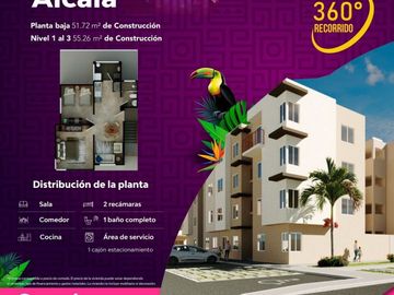 Departamento Nuevo en Real Valencia, Cancún.