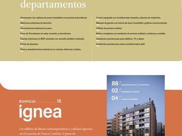 Ignea 15: Departamento en VENTA 1 dorm y 1/2 en Nueva Cordoba
