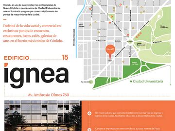 Ignea 15: Departamento en VENTA 1 dorm y 1/2 en Nueva Cordoba
