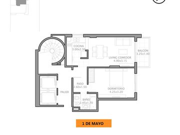 Venta Departamento dos dormitorios cochera y baulera Centro Rosario
