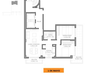 Venta Departamento dos dormitorios cochera y baulera Centro Rosario