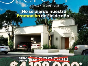 Residencias de 1 planta con alberca, en privada Ukum al norte de Merida, Yucatan