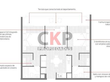 Departamento en Venta en Metro Toesca / Parque O