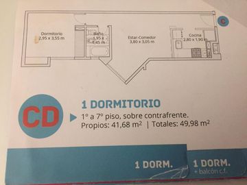 VENTA DEPARTAMENTO DE 1 DORMITORIO (DESOCUPADO)