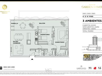 Departamento PREMIUM DE 3AMB CON VISTA ABIERTA