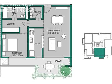 Departamento en venta 2 ambientes en Ituzaingo con balcón. De categoría-