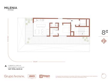 Monoambiente con terraza en venta en Palermo Hollywood