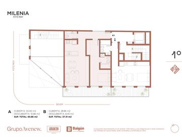 Monoambiente con terraza en venta en Palermo Hollywood
