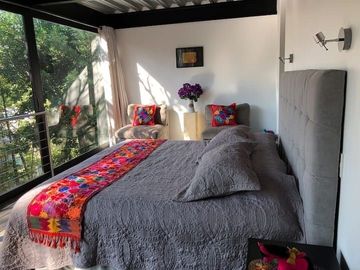 Loft amueblado • 1 Rec • 1 Bañ • Alberca Roof Garden Privado Estac. 2 autos. SP