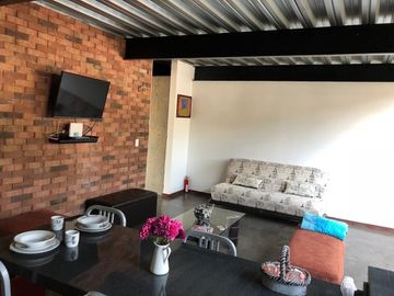 Loft amueblado • 1 Rec • 1 Bañ • Alberca Roof Garden Privado Estac. 2 autos. SP