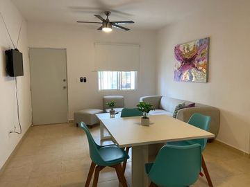 Venta de departamento en planta baja, privada Real Ibiza Plus, Playa del Carmen