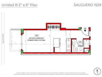 Venta Departamento Apto Profesional de 1 Ambiente en Palermo Soho - Próximo a Estrenar