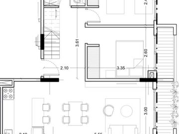 Departamento de tres ambientes tipo Penthouse con parrilla y terraza propia a la venta
