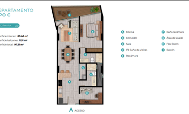 DEPARTAMENTOS EN VENTA EN  CHIXULUB, MÉRIDA YUCATAN.  MOD C