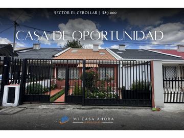CASA EN VENTA DE OPORTUNIDAD EN EL CEBOLLAR