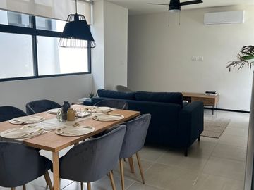 Departamento en venta amueblado Mérida Yucatán, Trana Temozón Norte