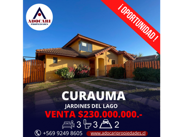 CURAUMA / JARDINES DEL LAGO / OPORTUNIDAD HERMOSA Y GRAN CASA