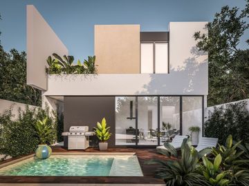 Vive en privada al norte de merida con lago artificial