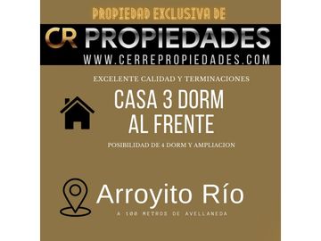 CASA DE CATEGORIA EN VENTA O PERMUTA EN ARROYITO RIO A PASOS DE AVELLANEDA