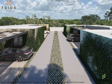 Casita de un piso dentro de privada