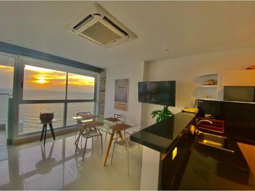 Apartamento Bocagrande vista al mar y centro amurallado