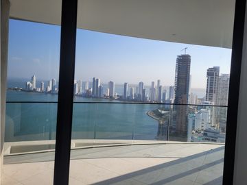 Apartamento Bocagrande sobre la bahia
