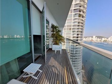Apartamento Bocagrande sobre la bahia