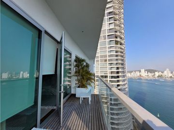 Apartamento Bocagrande sobre la bahia