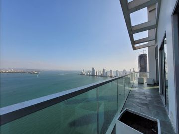 Apartamento Bocagrande sobre la bahia