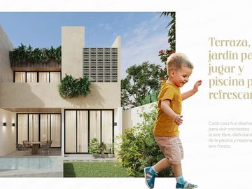 En Pre Venta Casa tipo Townhouse en Temozón Norte, Mérida, Yucatán (3 y 4 Rec)